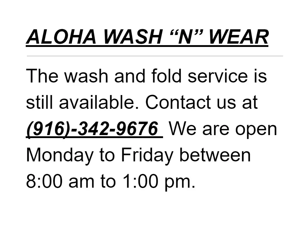 Aloha Wash-N-Wear location