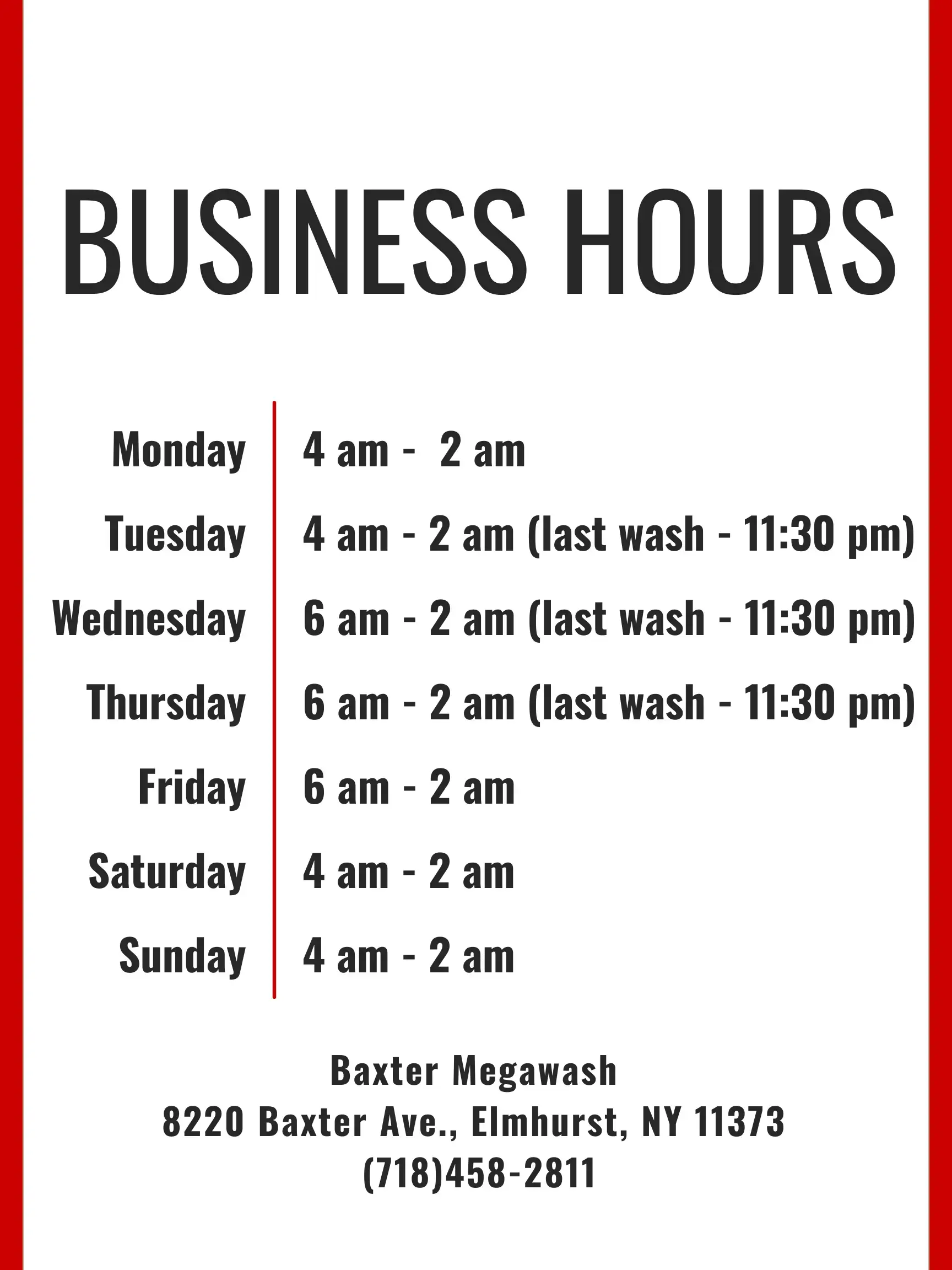 Baxter MegaWash Laundromat location