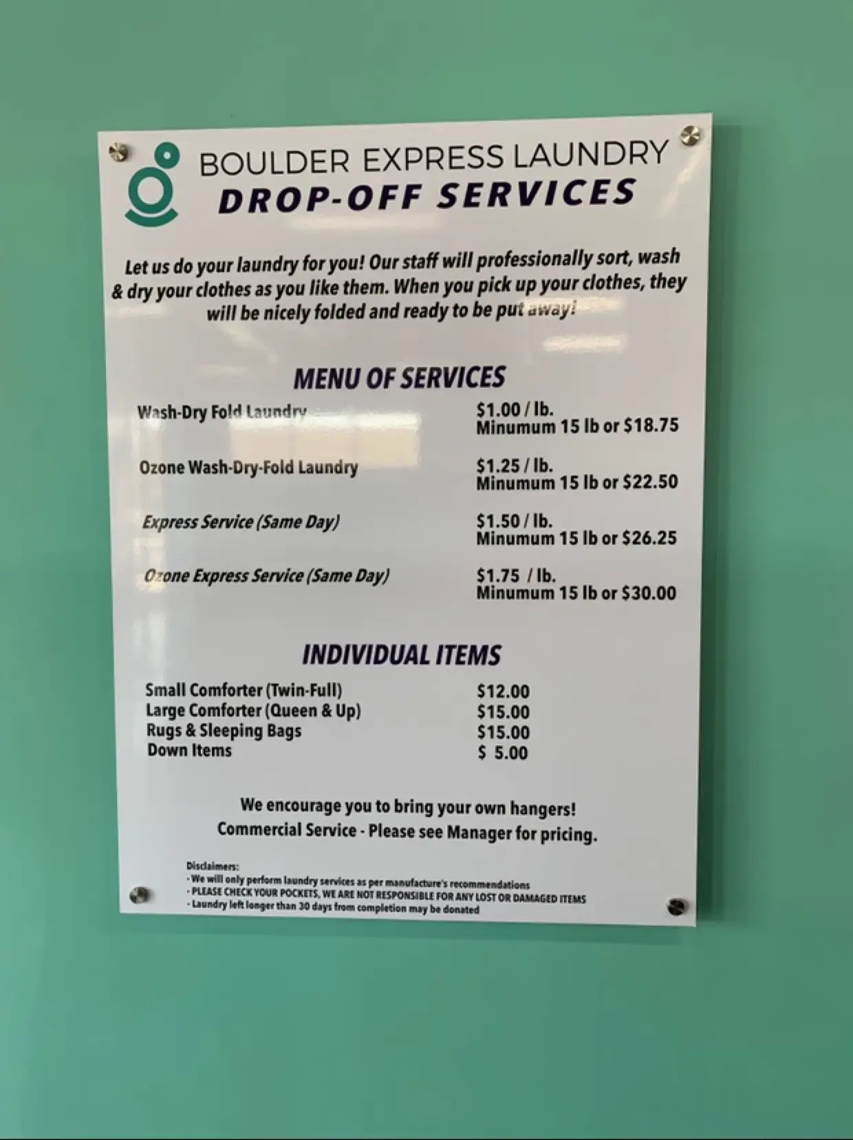 BOULDER EXPRESS LAUNDRY SERVICES - Image 10
