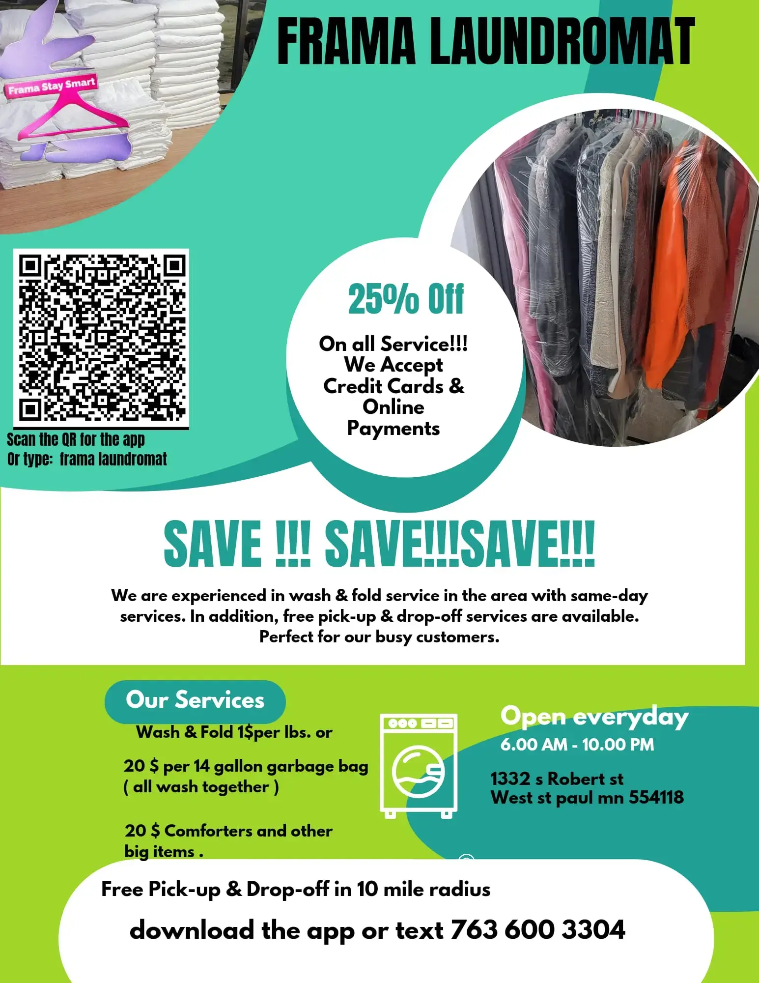 frama laundromat for wash and fold. thumbnail 5