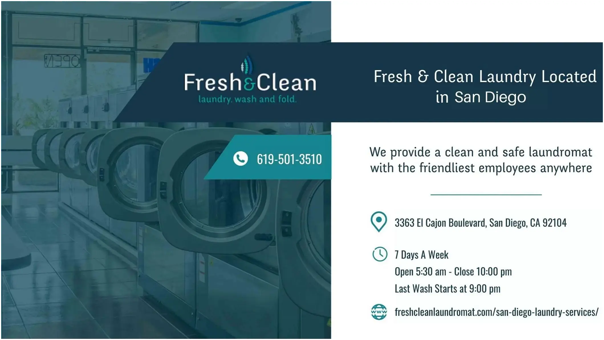 Fresh & Clean Laundry San Diego location
