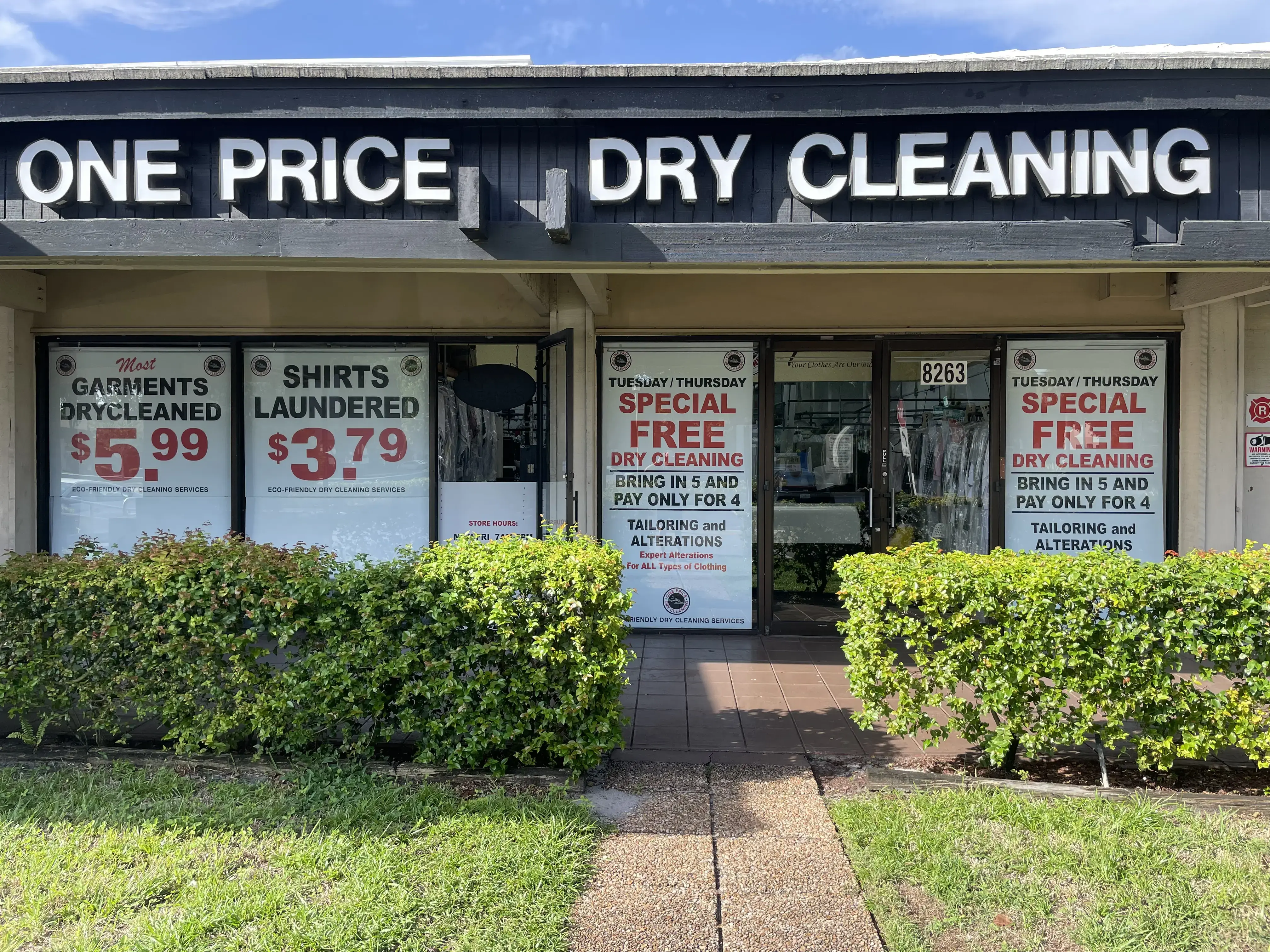 One Price Dry Cleaning Plantation location
