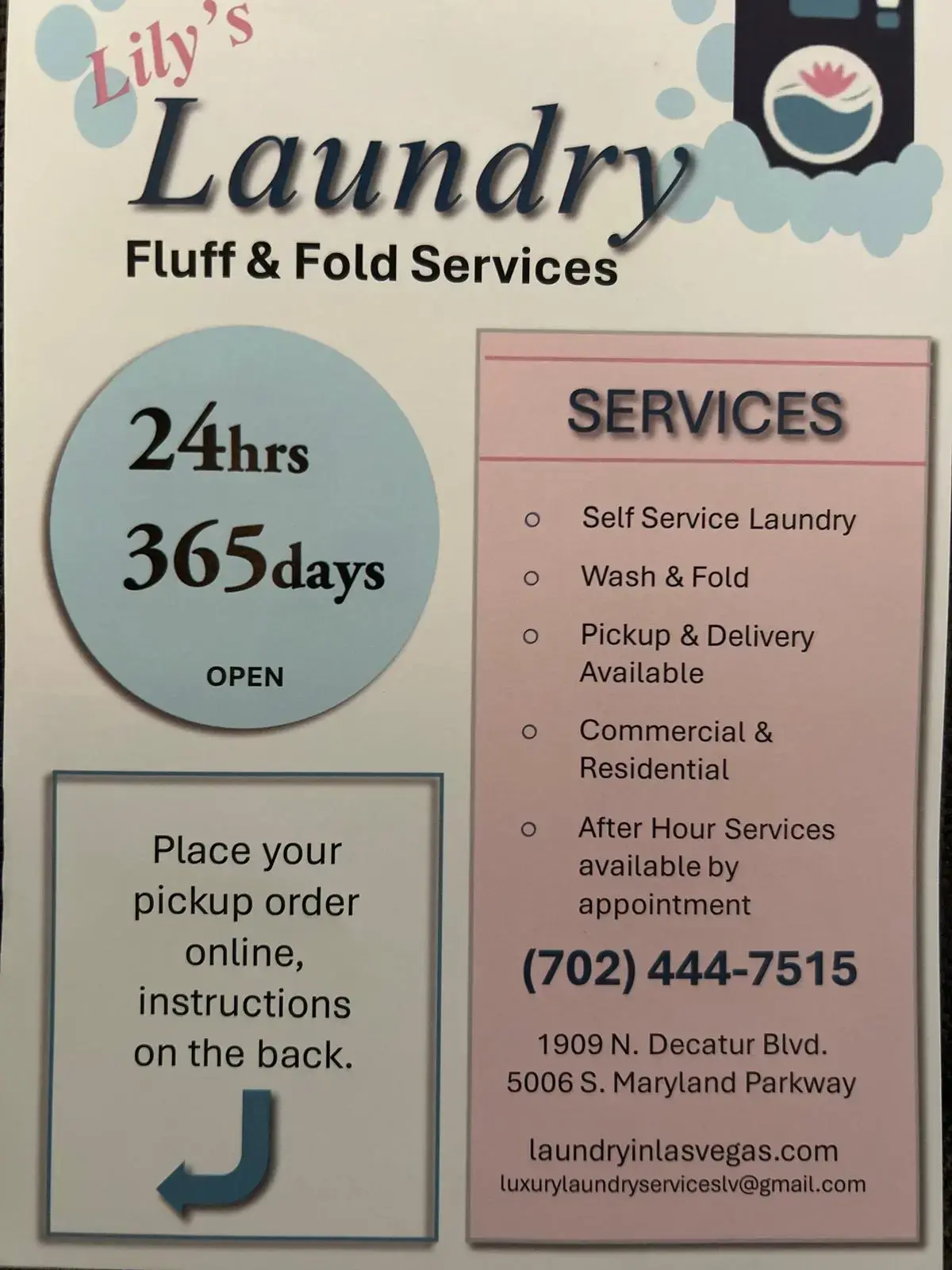 Spin Cycle Laundromat, New Management by Lily's Laundry location