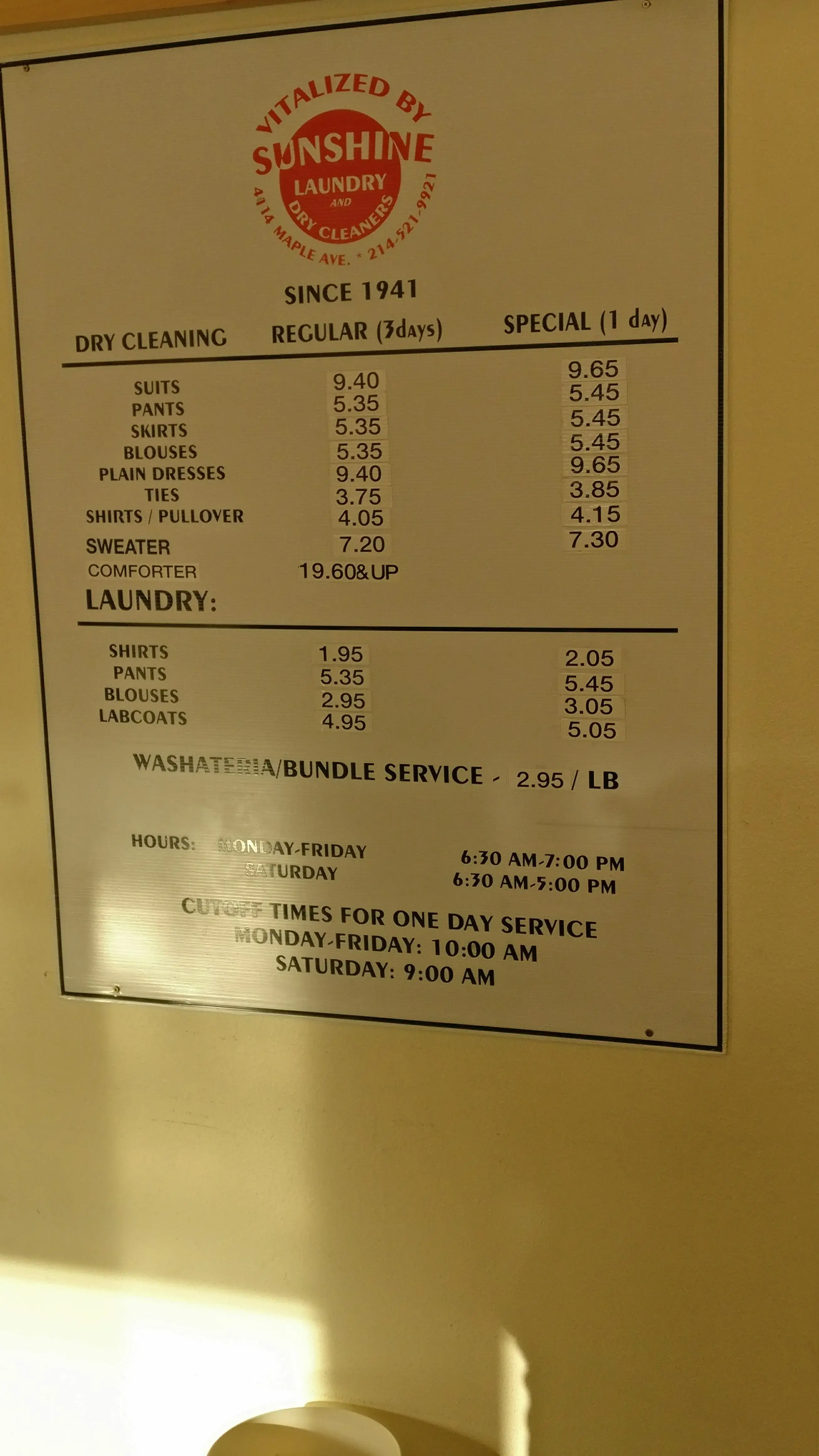 Sunshine Laundry & Dry Cleaner - Image 13