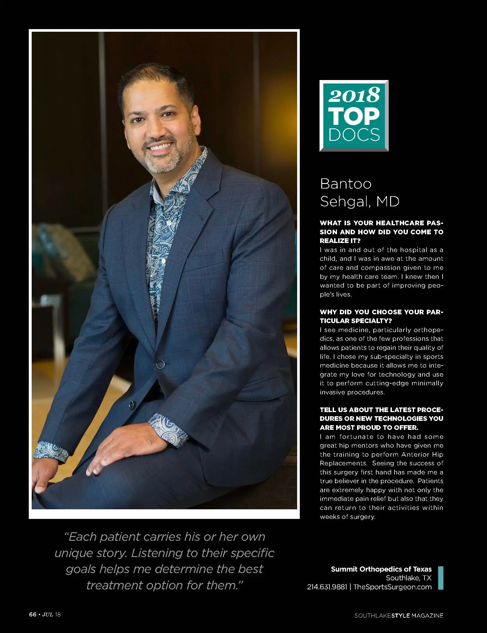 Bantoo Sehgal, M.D. - Orthopedics - Keller / Southlake / Alliance photo 2