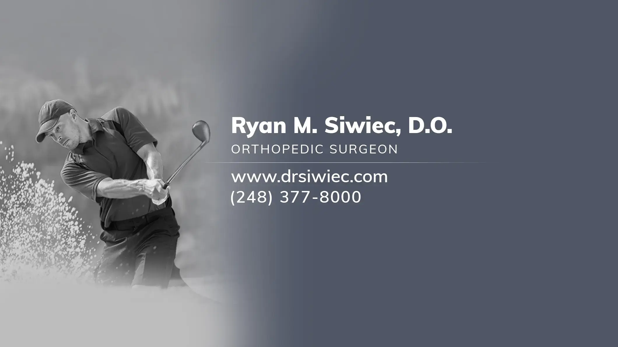 Dr Ryan Siwiec - Board Certified Orthopedic Surgeon