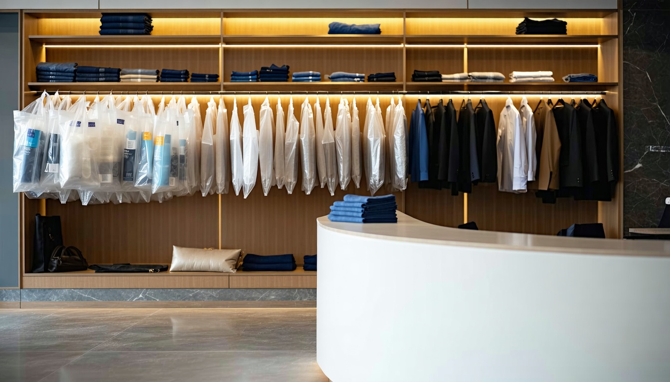 Dry Cleaning service at a laundromat